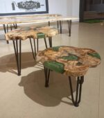 ⁦שולחן סלון מעץ זית עם שילוב אפוקסי⁩ – תמונה ⁦21⁩